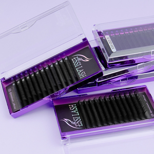 Neue Koreanische PBT Dunkle und Flauschige Wimpernverlängerung Fächerförmig Butterweich Luxus-Wimpernverlängerungen Anbieter - Product Image 1