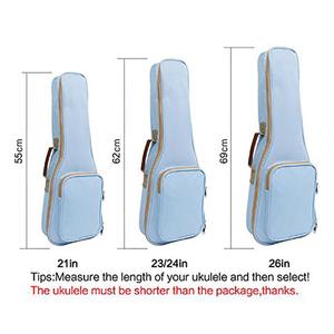 Estuche para ukelele de cuero de 10 mm, grueso, duradero y colorido, con almacenamiento, de fábrica BSCI. - Product Image 6