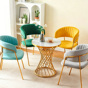 Silla de Comedor de Lujo, Silla de Sofá Mahjong para Oficina de Ventas de Hotel, Salón de Belleza, Silla de Maquillaje para Clientes de Salón de Uñas - Product Image 2