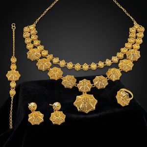 Collares de Oro de 14K, 18K y 24K al por Mayor, Collares de Moda, Conjunto de Joyería Tradicional, Conjunto de Joyería de Latón con Baño de Oro. - Product Image 3