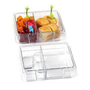 Make Food <strong>Fun</strong> Kids Bento Box Rectangular 4 Compartment Mini Size Glossy ABS Outer Shell Removable <strong>Meal</strong> Container Microwavable - Product Image 2