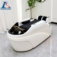 Fauteuils de lavage de luxe intelligents avec massage électrique et circulation d'eau pour spa capillaire – Lit de Shampoing Massant