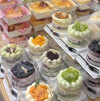 Mini boîte d'emballage de gâteau, cuisson de gâteau mousse petite boîte à gâteau de 4 pouces, boîte d'emballage de dessert