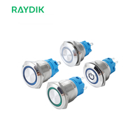 Interrupteur à bouton poussoir basse tension 12V 24V marche/arrêt 8 mm 12 mm 16 mm 19 mm 22 mm 2 3 4 5 6 broches