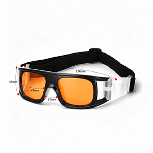 Lunettes bloquant la lumière bleue à 100 %, protection oculaire professionnelle, verres orange, sangle réglable, lunettes de sécurité protectrices - Product Image 4