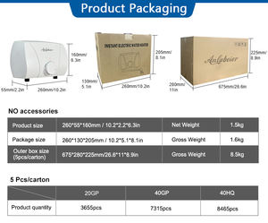 Temperatura ajustable 220V 240V Control de perilla <span class=keywords><strong>Agua</strong></span> Baño sin tanque Operación simple Thermo Geyser para <span class=keywords><strong>ducha</strong></span> - Product Image 5