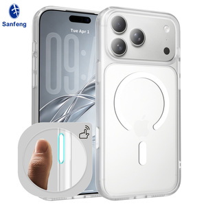 Coque de téléphone magnétique personnalisée à toucher doux, <span class=keywords><strong>translucide</strong></span> mate blanche de qualité supérieure pour iPhone 18 17 Pro Max avec bouton de contrôle de l'appareil photo - Product Image 1