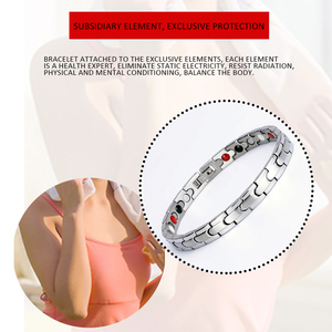 Bracciale germanio con abete sollievo dal dolore Bio terapia pressione sanguigna magnetica quantistica scalare titanio braccialetti energia bracciale - Product Image 3