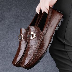 Mocasines de Cuero <span class=keywords><strong>para</strong></span> <span class=keywords><strong>Hombre</strong></span> al por Mayor, Clásicos, de Color Sólido, Sin Cordones, <span class=keywords><strong>para</strong></span> Oficina, Trabajo, Casual de Negocios - Product Image 4