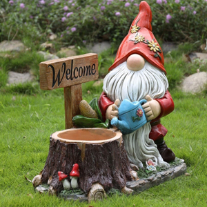 Resin Hand Painted Biker <strong>Gnome</strong> in Leather Statue <strong>for</strong> <strong>Sale</strong> - Product Image 3