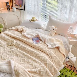 XinLan polar Sherpa suave de lujo de punto decorativo personalizado sublimación de Navidad acogedora <span class=keywords><strong>cama</strong></span> Rosa viaje manta Nórdica - Product Image 6