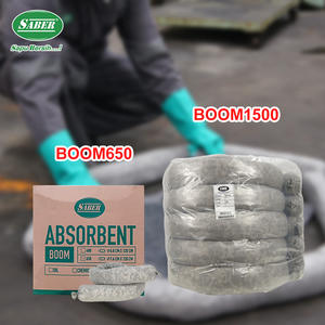 Barrera absorbente universal profesional SABER Small Boom 1500 gris para el control de derrames de petróleo en plantas. - Product Image 2