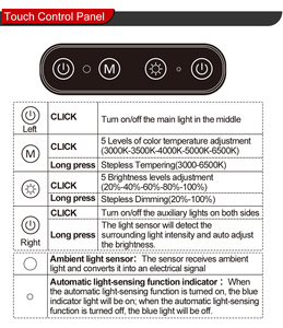 <span class=keywords><strong>Led</strong></span> bảng ánh sáng đọc nghiên cứu bàn với từ xa văn phòng bảng đèn trang trí nội thất ánh sáng cho ngôi nhà ddjust cánh tay có thể gập lại sang trọng bảng đèn - Product Image 4