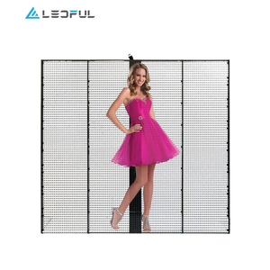 Cortina transparente para interior, pantalla LED transparente para 10 ventanas, fabricante de pantallas, P2.9, China - Product Image 1