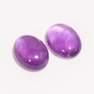 พลอยอะเมทิสต์พลอยสีม่วงธรรมชาติขนาด23.5 Jewelry-GPJ-1137 DIY ทรงวงรีขัดเงา18X13X7มม. แบบหลวม23.5 - Product Image 5