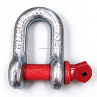 Manille de levage galvanisée EN13889 G210, manille droite en D, en acier allié forgé, avec goupille à vis, 7/8''