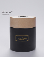 Diffuseur de roseaux moderne ODM 200ml avec bouteille en verre noir mat et bouchon en bois désodorisant pour maison chambre bureau ou hôtel