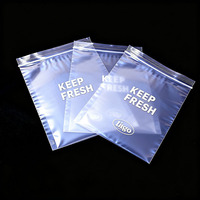 Sachet d'emballage en plastique HDPE givré blanc transparent avec fermeture éclair, toucher doux, sachet transparent givré avec fermeture à glissière pour accessoires