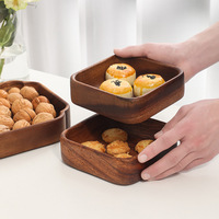 Nouvel Arrivage Plateau Carré en Bois Personnalisable avec LOGO pour Snacks et Gâteaux, Holame Home, Vente en Gros