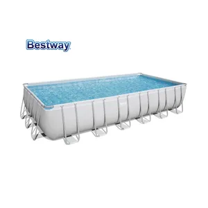 Bestway 56475 7.32m x 3.66m x 1.32cm(24'x 12'x 52 ') パワースチール長方形フレームプールファミリーラウンジスイミングプール