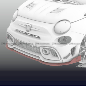 Labio Delantero de Carbono ATTK para Fiat 500 595 695 Abarth Serie 4 EPA (Compatible con 16-23 EU S4) - Product Image 2