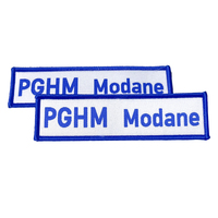 Écussons brodés personnalisés haut de gamme avec fixation auto-agrippante en tissu sergé – Badges professionnels avec nom et logo pour uniformes, chapeaux et sacs
