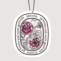 Diffuseur de parfum pour voiture en papier à motif floral, design élégant imprimé, pour ornement d'intérieur automobile