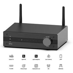 Preamplifier Receiver Audio Rumah BP50 Dengan DAC ESS ES9023P dan Bluetooth - Product Image 1