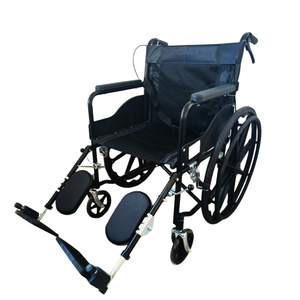 Fauteuil roulant manuel pliable léger et portable avec frein en U et siège en nylon pour personnes âgées et handicapées - Product Image 1