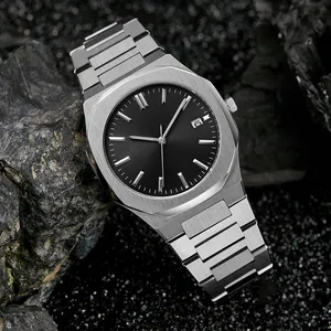 40Mm Ultra Dunne Volledig Roestvrij Staal Japan Beweging Waterdicht Minimalistisch Montre Homme Luxe Man Horloge Voor Mannen