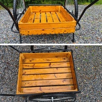 Chariot agricole mobile à deux roues robuste avec plateforme en bois, pneus pneumatiques de 26 pouces et tube en acier, idéal pour le transport de produits laitiers et agricoles (OEM)