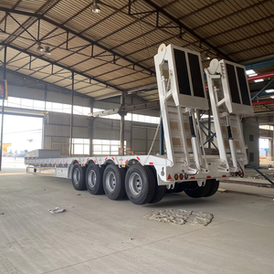 Camion semi-remorque à plateau surbaissé hydraulique ZHONGSHENGTIANQI à 3 essieux, 40 tonnes, plateau surbaissé commercial, Shandong - Product Image 1