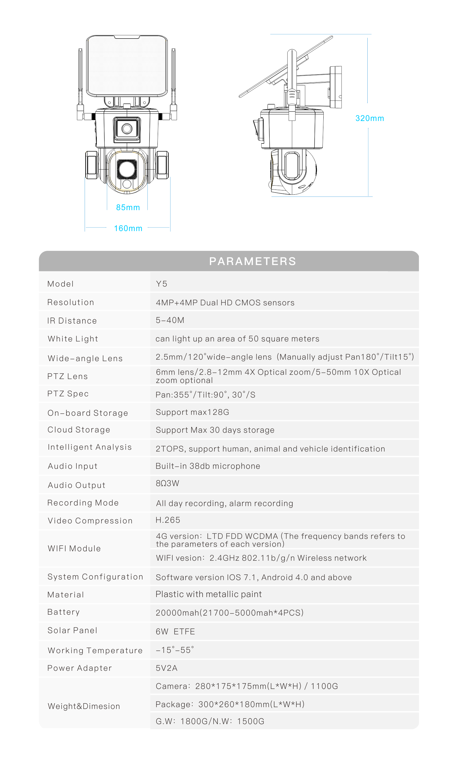 Wistino 4K 4G WiFi 4X 10X zoom Wireless outdoor Solar Powered Security Auto Human Track 8MP Dual Lens CCTV 4g solar ptz camera