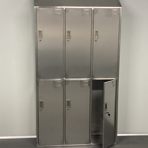 Casier en acier inoxydable <span class=keywords><strong>3</strong></span>/6/9 <span class=keywords><strong>portes</strong></span>, <span class=keywords><strong>armoire</strong></span> de rangement métallique pour personnel de salle blanche, marque Jianwei, fabriqué à Jiangsu - Product Image 2