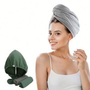 New Style Water Absorbent Soft <b>Bath</b> Thickened Pineapple Coral Velvet Double Layer Dry Hair Cap - Product Image 5