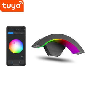 Lámpara de pared LED inteligente Tuya con WiFi, luz de porche para exteriores, aplique de jardín impermeable, RGBW 9W, regulable, compatible con Alexa y Google Home - Product Image 1