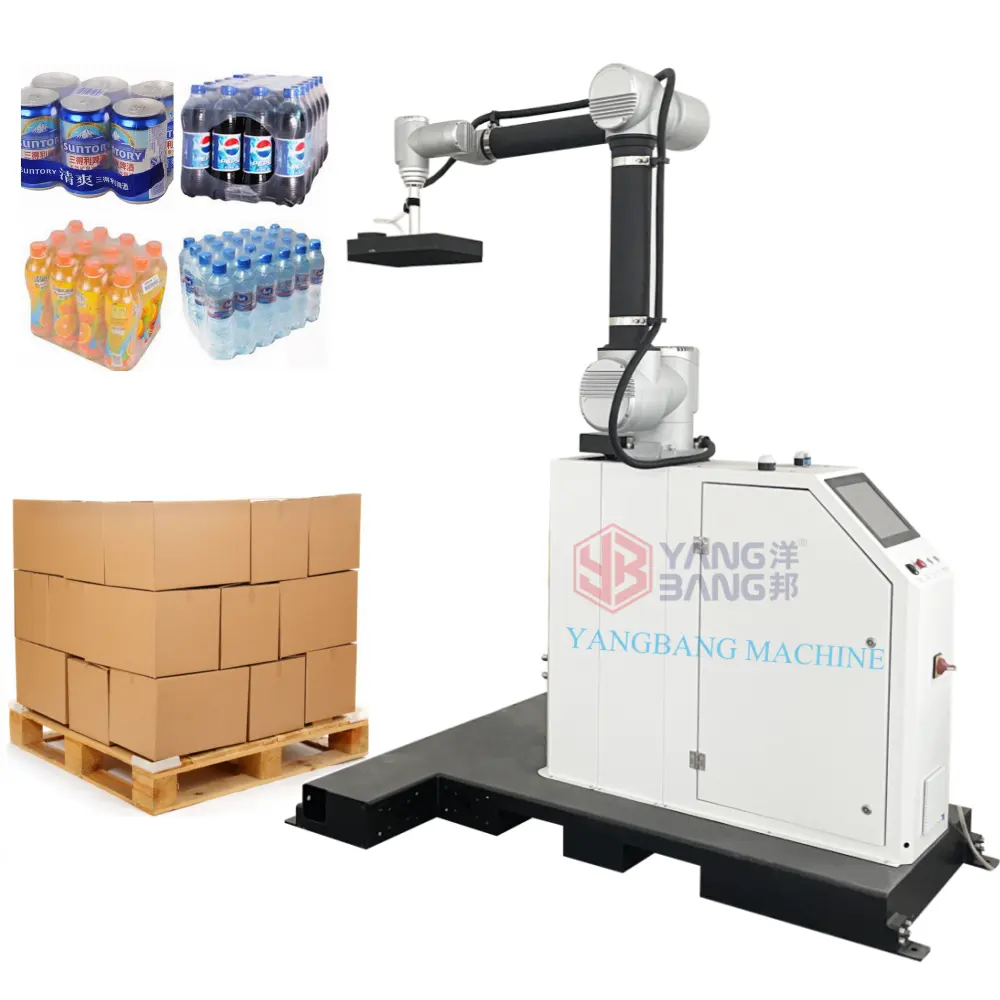 Automatic Cobot Palletizing System For Case Packing Palletizer For Food Commodity Cosmetic Industry