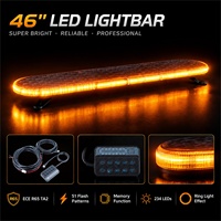 Lampu Strobo Multi Flash 46 inci dengan Kotak Kontrol DC 12-24V 234LED Lampu Peringatan Bahaya Berkedip untuk Truk Transportasi