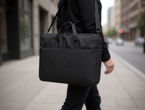 Borsa a tracolla per laptop in nylon con chiusura a cerniera e tracolla protettiva per l'uso quotidiano - Product Image 2