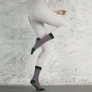 Custom Non-slip Long Yoga Socks Professional Anti-slip <b>Pilates</b> Five-finger Socks Cotton Women's Mid-calf Sports Socks - Product Image 6