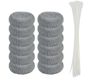 12PCS En Acier Inoxydable <span class=keywords><strong>Machine</strong></span> <span class=keywords><strong>À</strong></span> <span class=keywords><strong>Laver</strong></span> Lint Snare Trap Rondelle Tuyau Lint Pièges, Filtre <span class=keywords><strong>À</strong></span> Maille <span class=keywords><strong>À</strong></span> Linge Avec Attaches De Câble En Nylon - Product Image 1