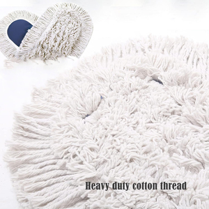 Mopa Plana de Algodón Ecológica Azul, Resistente, para Limpieza de Grandes Áreas, Eliminación de Polvo, Tamaños Personalizados para Hospitales, Hoteles y Comercios - Product Image 3