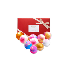 Bombes de bain naturelles artisanales de luxe, biologiques, colorées, en forme de boule, coffret cadeau relaxant et hydratant pour le bain
