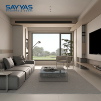 Ventanas Abatibles Modernas de Aluminio SAYYAS GR75-IW (Sin Aberturas) para Balcón de Apartamento, Acero Inoxidable, para Hospitales y Hoteles