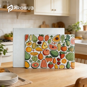 Prosub Planches à découper en verre trempé 20x28 cm en gros Planche à découper en verre vierge de sublimation - Product Image 1