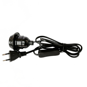 ENEC certified lamp holder E27 bakelite screw holder Machine-made LED lamp base Black AC 220V lamp holder - Product Image 5