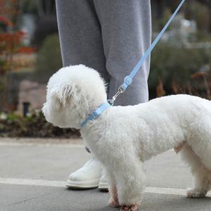 Harnais pour chien en PVC rose imperméable et réglable, laisse de marche rembourrée solide et tendance, fermeture à bouton, logo, collier de célébrité d'Internet, animaux de compagnie - Product Image 5