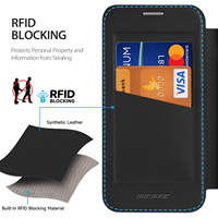 Étui portefeuille en cuir DUX DUCIS pour iPhone 17 Pro Max 16 Plus 14 S25 Edge S26 Ultra S23 avec blocage RFID et fentes pour cartes
