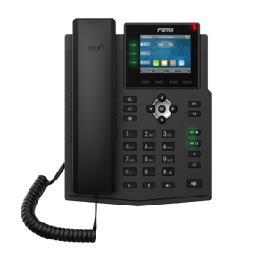 Téléphone VoIP de bureau Fanvil X3U 6 lignes SIP Gigabit PoE Écran couleur 2,8 pouces Voix HD Conférence 3 voies Double port Gigabit - Product Image 1