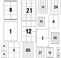 100 feuilles de papier offset blanc mat sans bois A4, autocollant, impression jet d'encre/laser, étiquette brillante pour l'emballage